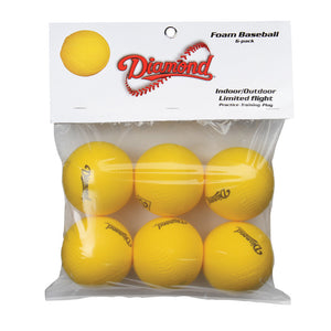 Yellow Lightweight Foam Balls - Diamond Dugout